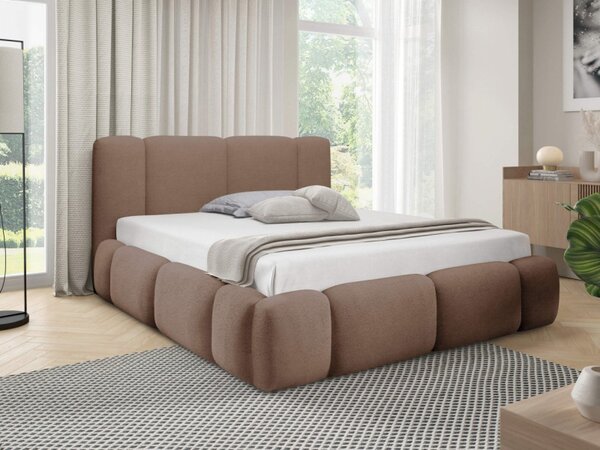 Čalouněná postel s úložným prostorem Kirasti Boucle, Rozměr postele: 120 x 200 cm, Barva:: Lambi 03 5903211521157