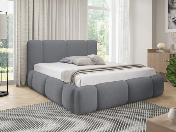 Čalouněná postel s úložným prostorem Kirasti Boucle, Rozměr postele: 120 x 200 cm, Barva:: Lambi 03 5903211521157