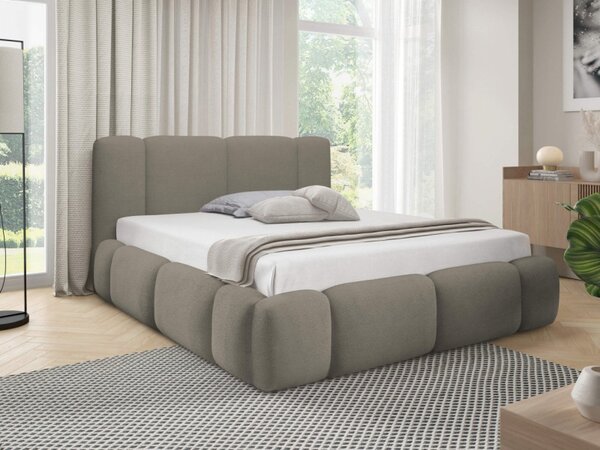Čalouněná postel s úložným prostorem Kirasti Boucle, Rozměr postele: 120 x 200 cm, Barva:: Lambi 03 5903211521157