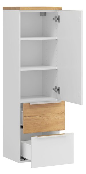 MIDI SKŘÍŇKA, bílá, divoký dub, 40/130/35 cm Held - Koupelnové série, Online Only