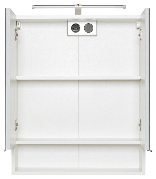 ZRCADLOVÁ SKŘÍŇKA, bílá, bílá, 60/71/20 cm Held - Koupelnové série, Online Only