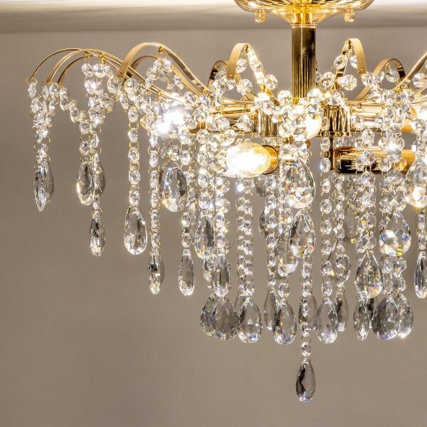 Brilagi - Přisazený lustr CRYSTAL 6xE14/60W/230V zlatá