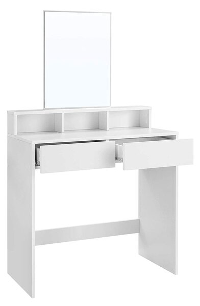 VASAGLE Toaletní stolek, bílá, 80x40x140 cm