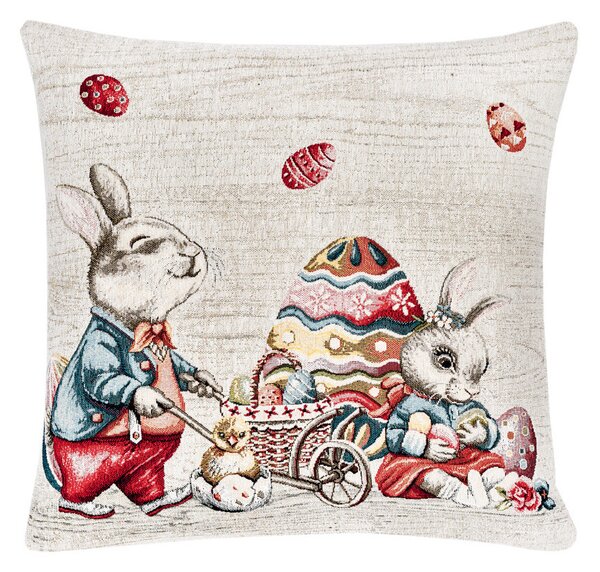 Velikonoční gobelínový povlak na polštář Chenille IT116 Barva Vícebarevná Rozměry 42x42 cm