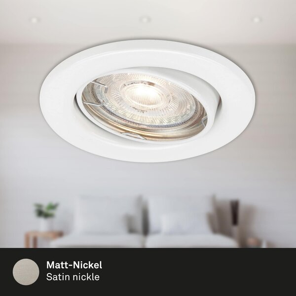 BRILONER 3ks sada LED vestavné svítidlo, pr. 8,6 cm, 5 W, bílé BRILO 7050-036