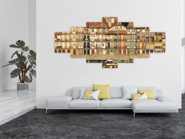 Obraz - Nábřežní čtvrť, Portugalsko (210x100 cm)