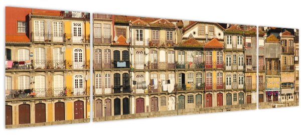 Obraz - Nábřežní čtvrť, Portugalsko (170x50 cm)