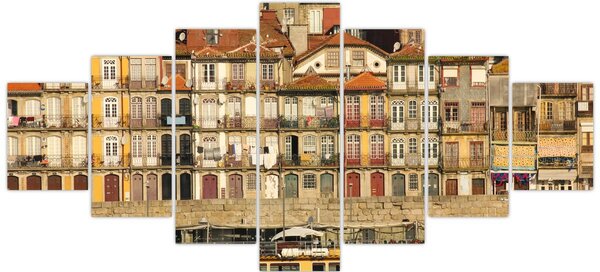 Obraz - Nábřežní čtvrť, Portugalsko (210x100 cm)