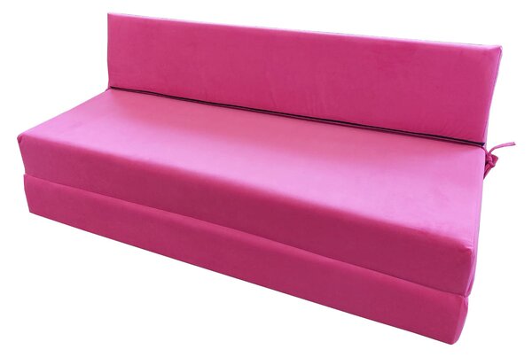 Skládací matrace pro hosty BEDDIO 120x200 - tmavě růžová