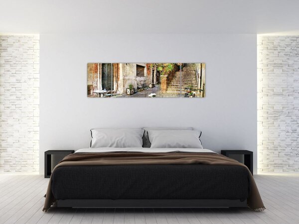 Obraz - Staré ulice Říma (170x50 cm)