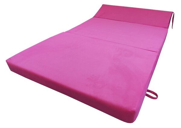 Skládací matrace pro hosty BEDDIO 120x200 - tmavě růžová