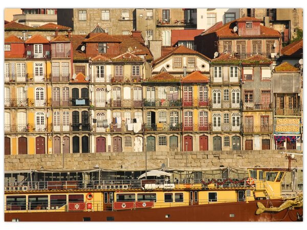 Obraz - Nábřežní čtvrť, Portugalsko (70x50 cm)