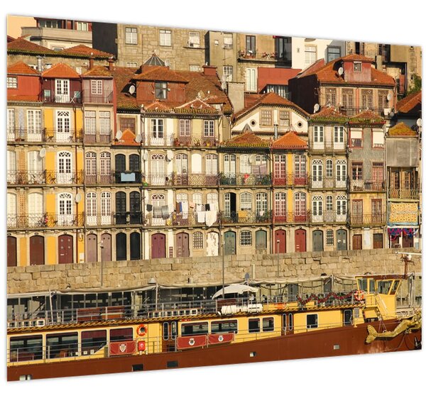 Obraz - Nábřežní čtvrť, Portugalsko (70x50 cm)