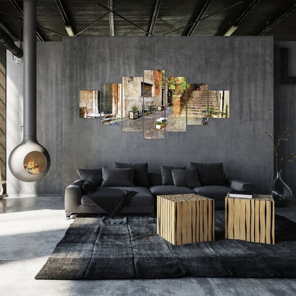 Obraz - Staré ulice Říma (210x100 cm)
