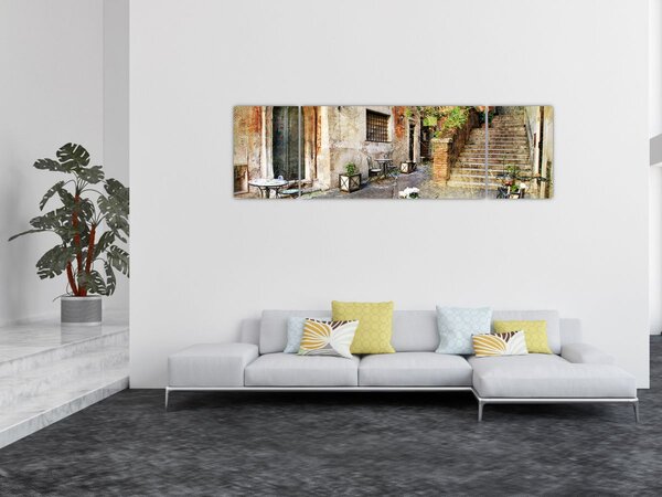 Obraz - Staré ulice Říma (170x50 cm)