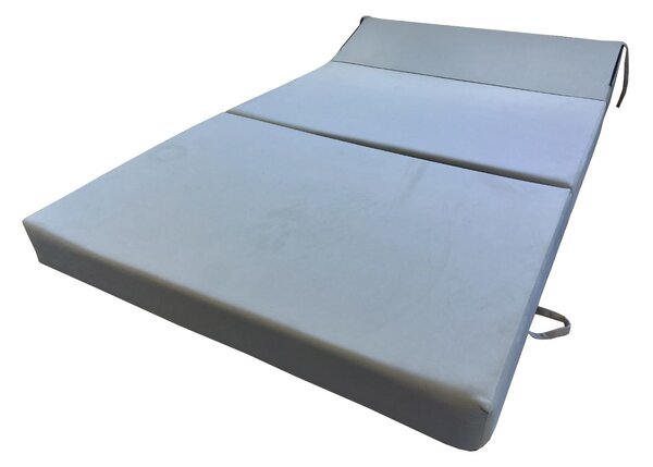 Skládací matrace pro hosty BEDDIO 120x200 - svěle šedá