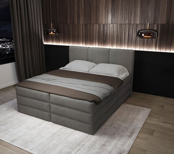 POSTEL BOXSPRING, 180/200 cm, antracitová MID.YOU - Postele s úložným prostorem, Online Only