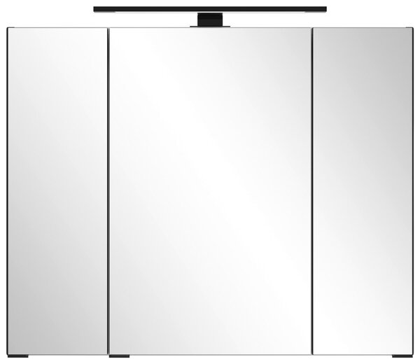 ZRCADLOVÁ SKŘÍŇKA, černá, černá, 80/64/20 cm Held - Koupelnové série, Online Only