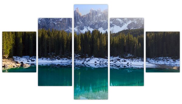 Obraz - Jezero Karersee (125x70 cm)
