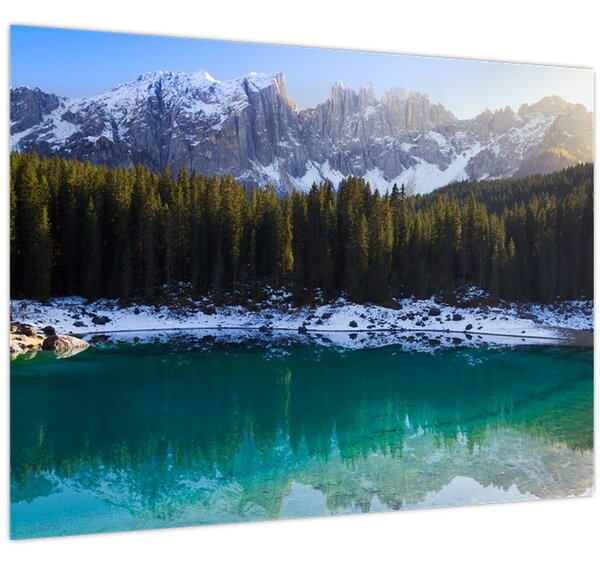 Obraz - Jezero Karersee (70x50 cm)