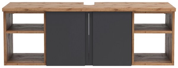 SKŘÍŇKA POD UMYVADLO, dub wotan, 120/41/47 cm Held - Koupelnové série, Online Only