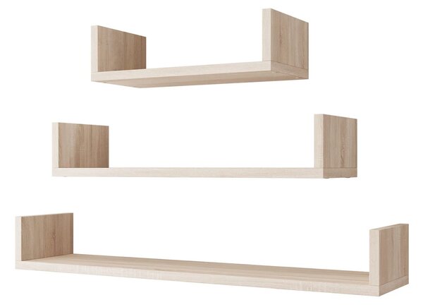 Set závěsných polic HARKEN 4 - dub sonoma