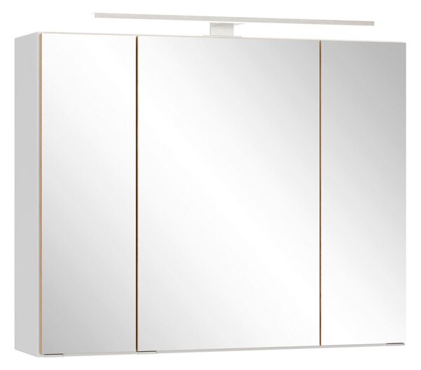 ZRCADLOVÁ SKŘÍŇKA, divoký dub, bílá, 80/64/20 cm Held - Koupelnové série, Online Only