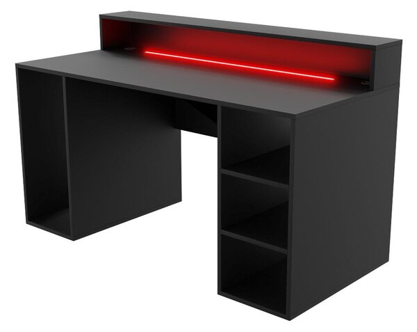 LED Psací stůl Myst (černá). Akce -11%