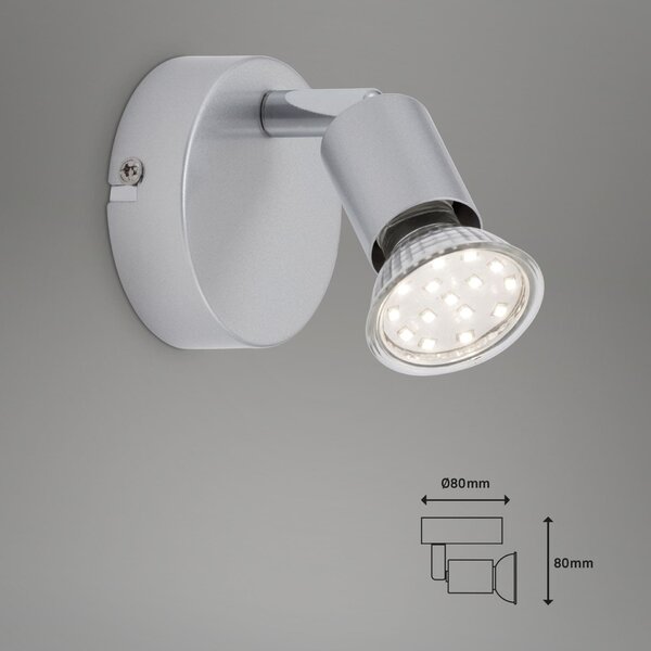 BRILONER Bodové svítidlo pr. 8 cm 1xGU10 3W 250lm titan BRI 2906-014