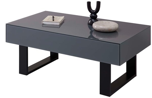 KONFERENČNÍ STOLEK, antracitová, sklo, kompozitní dřevo, 60/110/42 cm MID.YOU - Konferenční stolky, Online Only