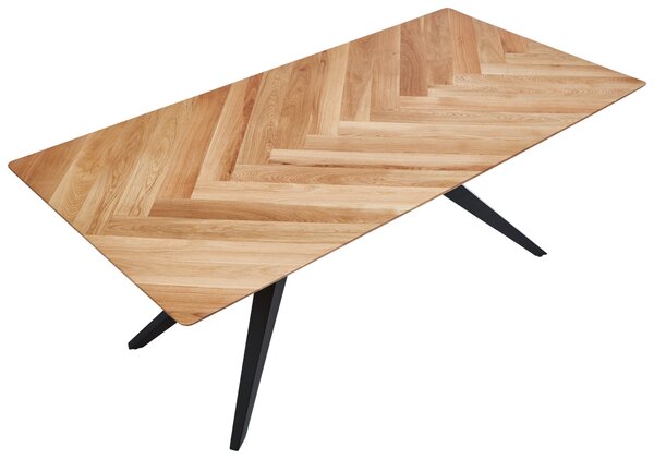 JÍDELNÍ STŮL, dub, černá, barvy dubu, 180/100/77 cm Valdera - Jídelní stoly, Online Only