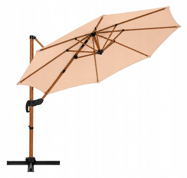 Mirpol béžový s boční nohou slunečník 300 x 250 cm