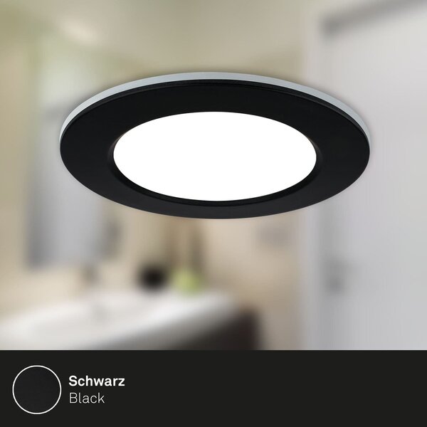 BRI 7035-035 RGB-CCT LED vestavná svítidla sada, pr.9,2 cm, 3x LED, 4,8 W, 450 lm, černá - BRILONER