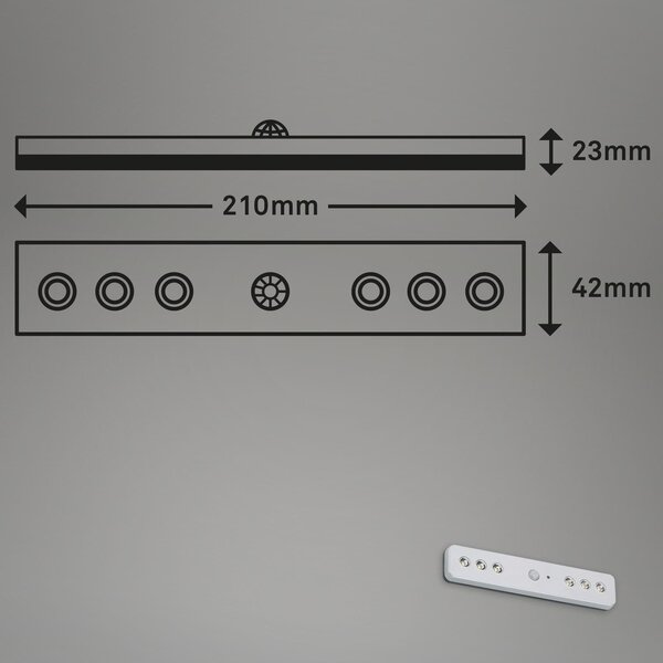 BRI 2268-061 LED Lero Indoor 21 cm 6x0,08W 5lm titan - BRILONER