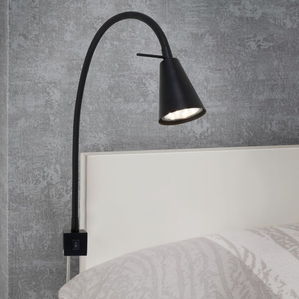 BRILONER Flexibilní nástěnné svítidlo 40,3 cm 1xGU10 5W 400lm černá BRI 2080-015