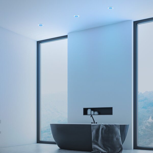 BRI 7035-036 RGB-CCT LED vestavná svítidla sada, pr.9,2 cm, 3x LED, 4,8 W, 450 lm, bílé - BRILONER