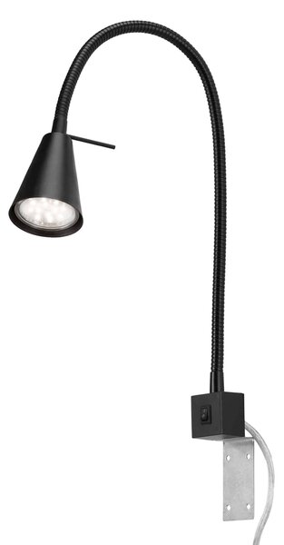 BRILONER Flexibilní nástěnné svítidlo 40,3 cm 1xGU10 5W 400lm černá BRI 2080-015