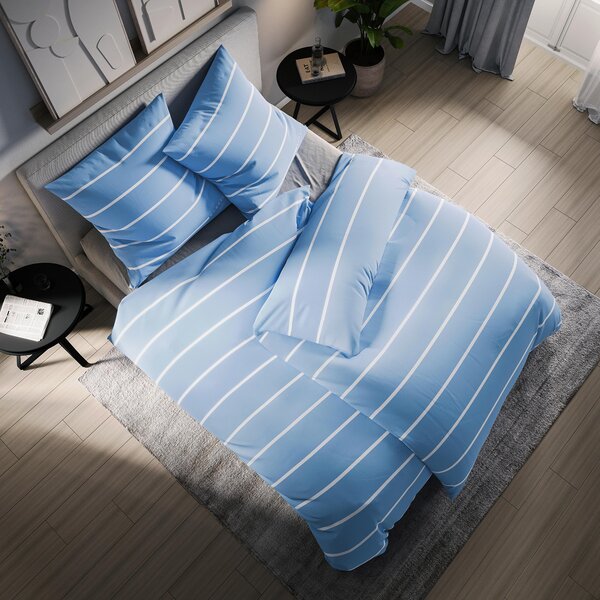 LICENČNÍ POVLEČENÍ satén modrá 135/200 cm Bugatti - Povlečení, Online Only