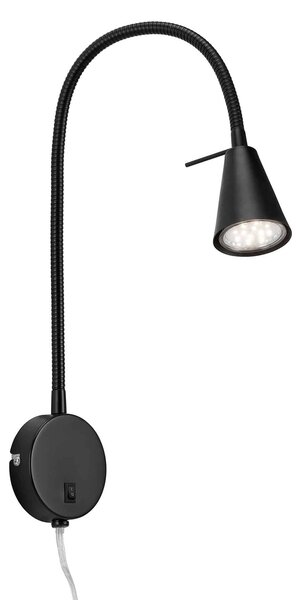 BRILONER Flexibilní nástěnné svítidlo 45 cm 1xGU10 5W 400lm černá BRI 2082015