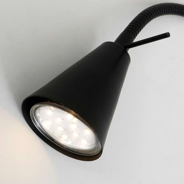 BRILONER Flexibilní nástěnné svítidlo 45 cm 1xGU10 5W 400lm černá BRI 2082015
