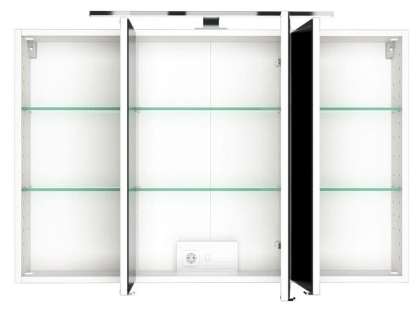 ZRCADLOVÁ SKŘÍŇKA, bílá, bílá, 100/64/20 cm Held - Koupelnové série, Online Only