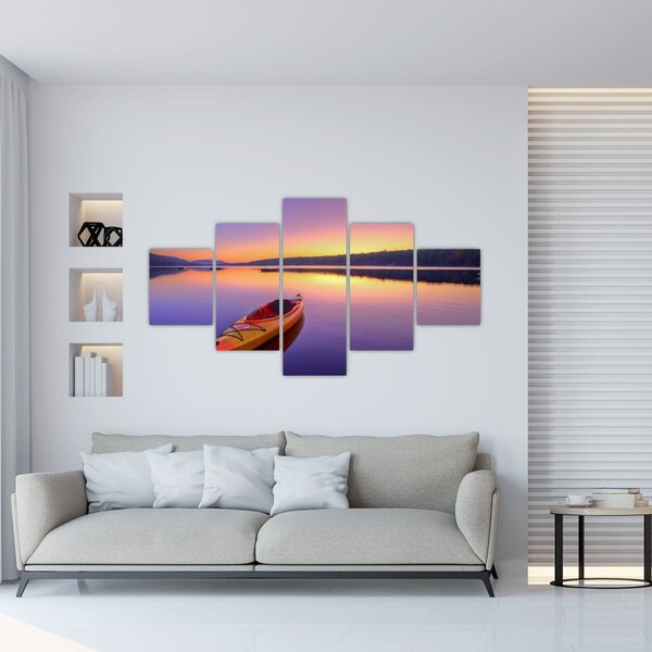 Obraz - Kajak na jezeře (125x70 cm)