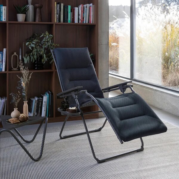 Sada relaxační křeslo Lafuma EVOLUTION Batyline®DUO šedá Obsidian a potah BeComfort® šedá Dark Grey