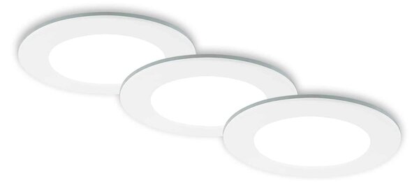 BRI 7034-036 CCT LED vestavná svítidla sada, pr.9,2 cm, 3x LED, 4,8 W, 450 lm, bílé - BRILONER