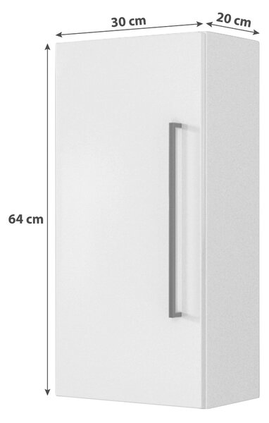 ZÁVĚSNÁ SKŘÍŇKA, bílá, 30/64/20 cm Held - Závěsné skříňky do koupelny, Online Only