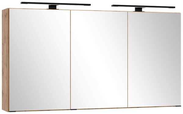 ZRCADLOVÁ SKŘÍŇKA, dub wotan, 120/64/20 cm Held - Zrcadlové skříňky, Online Only