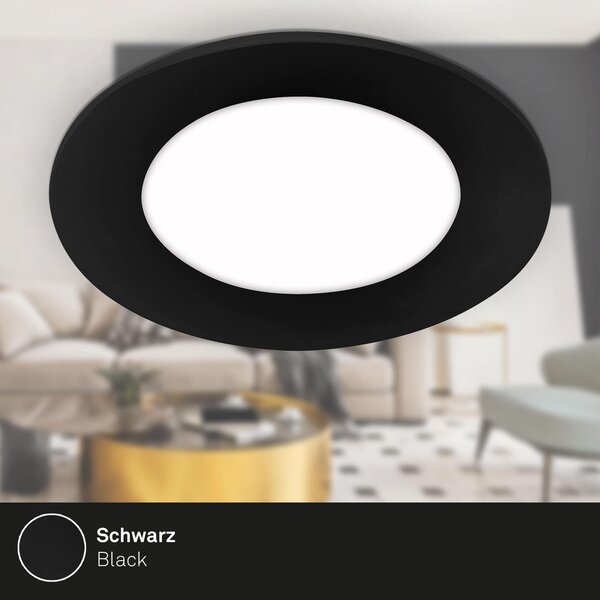 BRI 7125-435 LED vestavná svítidla 3ks sada, pr.8,6 cm, 3x LED, 3 W, 350 lm, černá - BRILONER