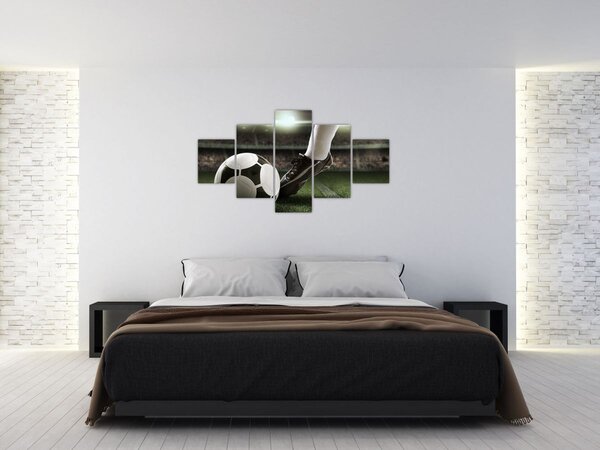 Obraz - Fotbalový míč (125x70 cm)