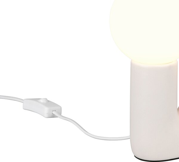 Stolní lampa QUINN bílá/světle šedá