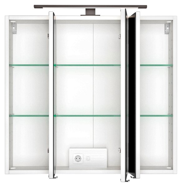 ZRCADLOVÁ SKŘÍŇKA, bílá, bílá, 70/64/20 cm Held - Koupelnové série, Online Only